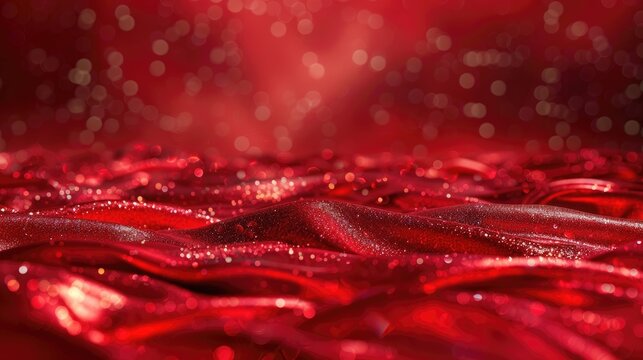 A red background adorned with shimmering, metallic accents, perfect for a glamorous and elegant scene.