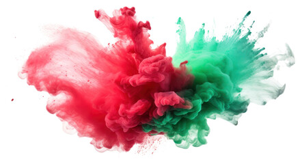 Poster - PNG  Vibrant colorful ink splash art