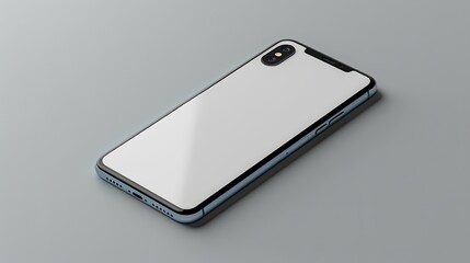 Wall Mural - ealistic smartphone mockup. Device UI/UX mockup for presentation template. . Cellphone frame with blank display isolated templates, phone different angles views. 3d isometric illustration cell phone