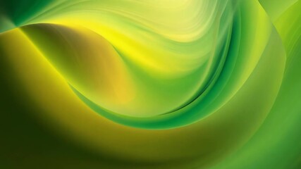 Wall Mural - Abstract green and yellow gradient wave pattern