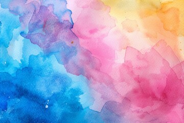 Wall Mural - watercolor gradient paint grunge texture on white background. the color splashing in the paper
