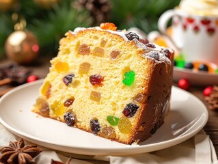 Sticker - christmas cake with berries