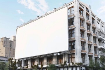 Wall Mural - Building Billboard Mockup for showcasing your design to clients