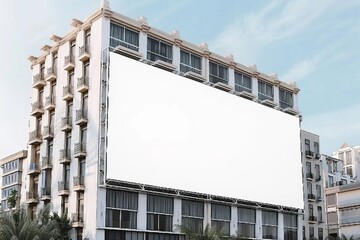 Wall Mural - Building Billboard Mockup for showcasing your design to clients