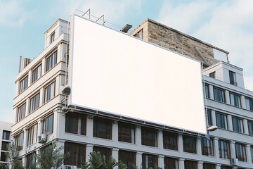 Wall Mural - Building Billboard Mockup for showcasing your design to clients