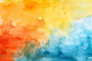 Wall Mural - watercolor gradient paint grunge texture on white background. the color splashing in the paper