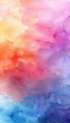 Wall Mural - watercolor gradient paint grunge texture on white background. the color splashing in the paper