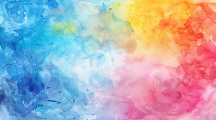 Wall Mural - colorful watercolor gradient paint texture background for, cover design, interior decor and poster