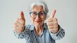 © Yevhen - The elderly woman thumbs up