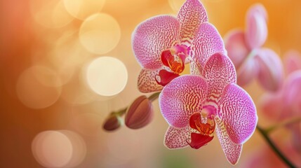 Sticker - Delicate orchid flower in full bloom, showcasing its intricate patterns and vibrant colors