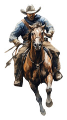 Poster - PNG Cowboy mammal animal horse.