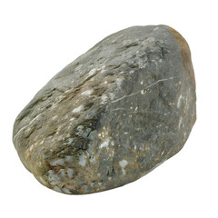 Wall Mural - [Transparent Background PNG]Closeup of a Single Gray Rock Isolated on White Background