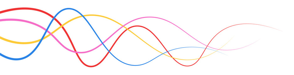Wall Mural - layout card border wavy colorful line design vector