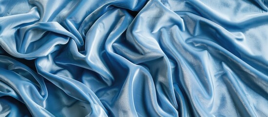 Aufkleber - Soft and smooth light blue velvet fabric texture for a copy space image