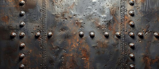 Leinwandbilder - Background with a textured metal surface perfect for showcasing a copy space image