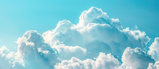 Poster - Scenic blue sky with fluffy clouds ideal for a copy space image