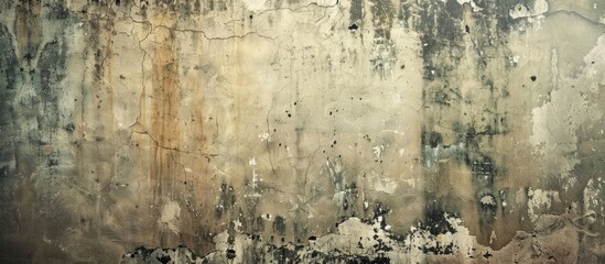 Aufkleber - a weathered grimy cement wall creates a vintage backdrop for your designs with plenty of copy space 