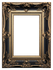 Canvas Print - PNG Mirror frame photo gold.