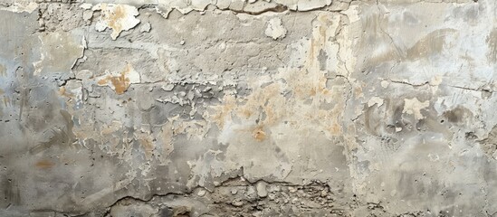 Sticker - An old untreated wall with a rough plaster texture is visible in the background of the copy space image