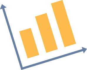 Poster - Bar graph depicting growing business success with upward trend