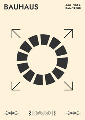 Leinwandbilder - Minimal abstract posters. Swiss Design composition with geometric shapes. Brutalist vector design template.