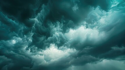 Wall Mural - Dramatic Stormy Sky with Dark Ominous Clouds