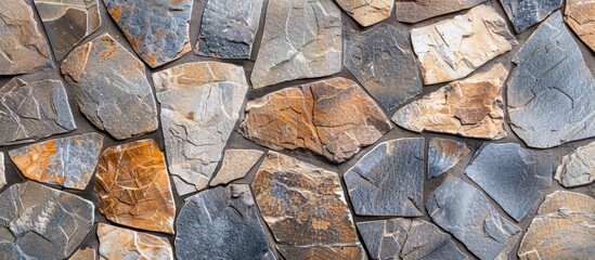 Aufkleber - Stone tile pattern background provided at no cost with space for product or advertisement design on image. Creative banner. Copyspace image