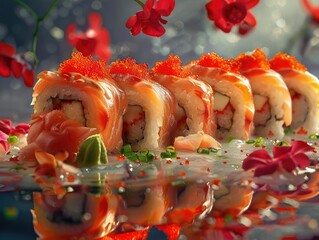 Canvas Print - sushi on a plate