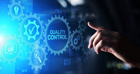 Wall Mural - Quality control assurance standards business technology concept.