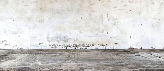 Aufkleber - A weathered white wall with an empty space for showcasing a photo or text ideal as a copy space image