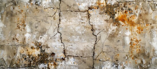 Canvas Print - A weathered grimy cement wall creates a vintage backdrop for your designs with plenty of copy space image