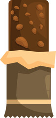 Poster - Chocolate bar with nuts wrapped in foil is waiting to be eaten