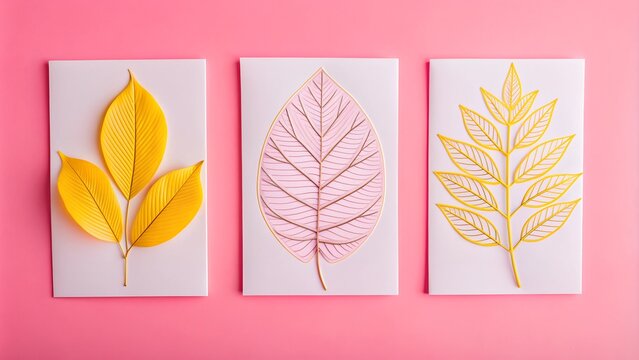 Abstract One-Line Art Leaf Botanical Prints – Boho Vector Set for Wall Art with Minimalist Foliage and Bohemian Style Design for Covers and Posters