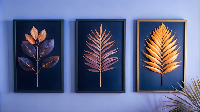 Abstract One-Line Art Leaf Botanical Prints – Boho Vector Set for Wall Art with Minimalist Foliage and Bohemian Style Design for Covers and Posters