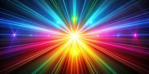 Wall Mural - Abstract image of colorful rays of light shining through the darkness, light, beams, abstract, shine, colorful