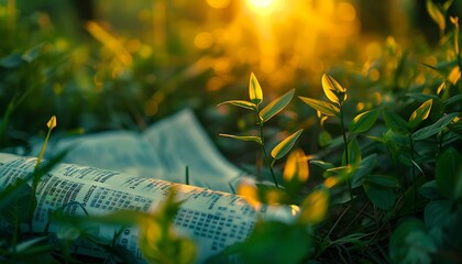 Aufkleber - Sunlight Through Green Leaves