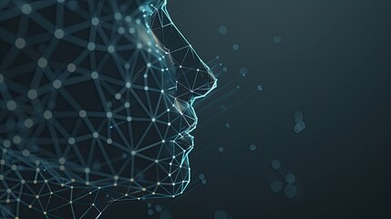 Poster - A human face dissolves into a cloud of data particles, illustrating the transformation of identity into digital abstraction
