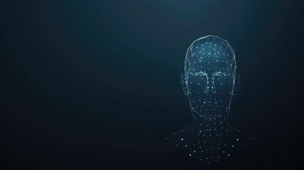 Poster - A human face dissolves into a cloud of data particles, illustrating the transformation of identity into digital abstraction