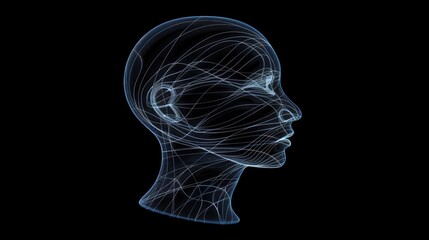 Poster - A human face dissolves into a cloud of data particles, illustrating the transformation of identity into digital abstraction