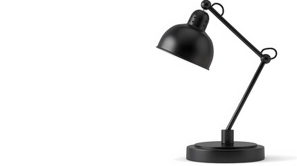 A desk lamp with an adjustable arm, working, office lighting, study, isolated on white background