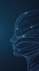 Poster - A human face dissolves into a cloud of data particles, illustrating the transformation of identity into digital abstraction
