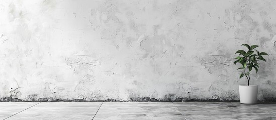 Poster - Empty copy space image featuring a simple background wall with a vivid white concrete texture pattern for your text
