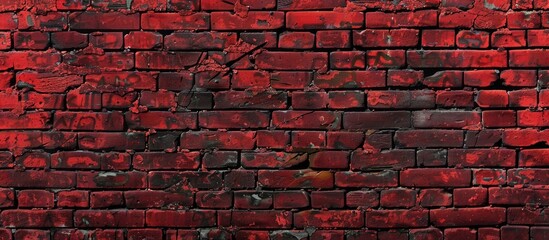 Aufkleber - Background texture with a red brick wall for a copy space image