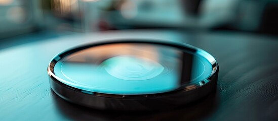 Poster - Phone close up lens with a copy space image background
