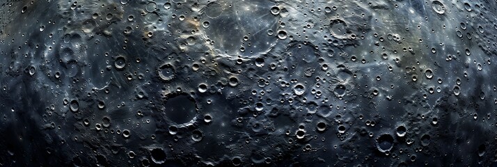 Wall Mural - a black and white photo of a planet with many small dots. concept of vastness and emptiness, as the 