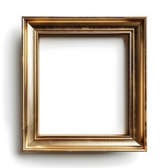 Canvas Print - Minimalist Modern Gold Frame with Clean Lines on White Background