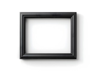 Canvas Print - Sleek Black Matte Frame Isolated on White Background with Copy Space