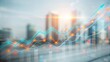 © N7 - 'Dynamic Blur with Business Metrics Overlay' – Blurred background with overlaid business metrics and statistical graphs.