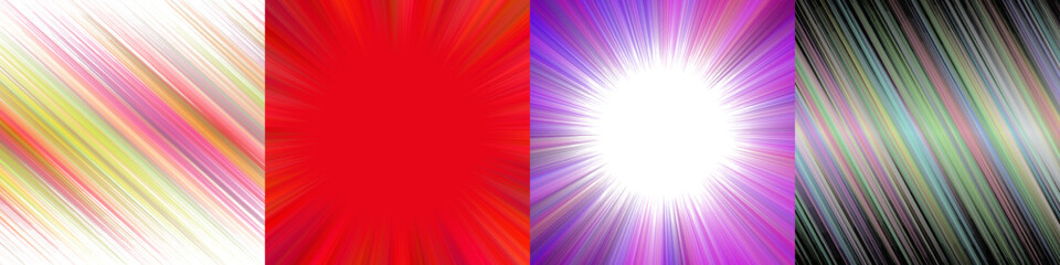 Poster - Abstract backgrounds with gradient stripes
