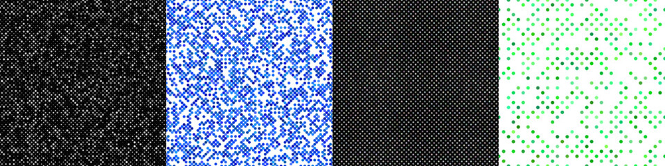 Poster - Seamless geometric dot pattern background set